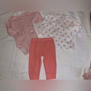 Carter's Coral Baby Outfit with Cute Animal Design